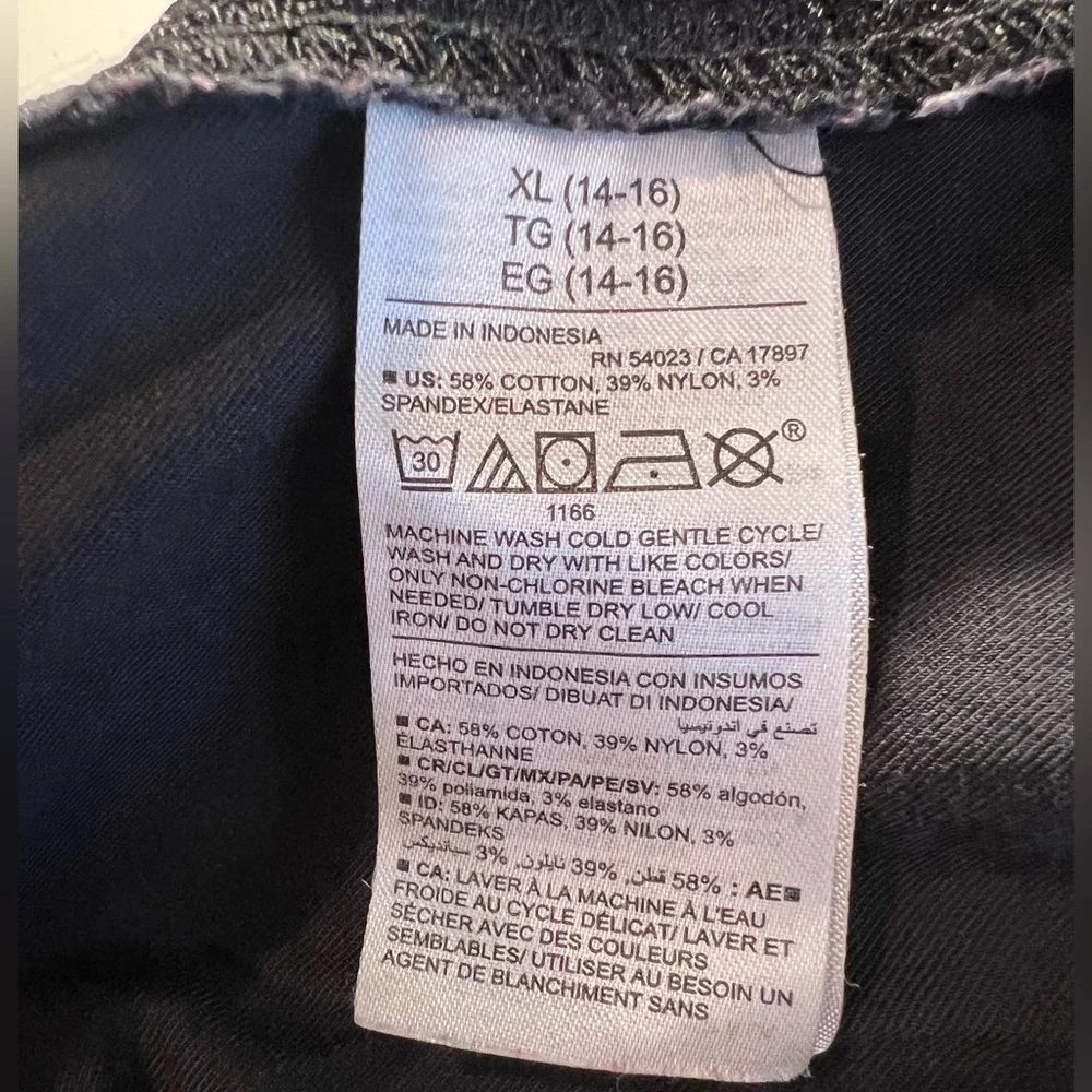 OLD NAVY boys Black Cargo Jogger casual Pants/size XL